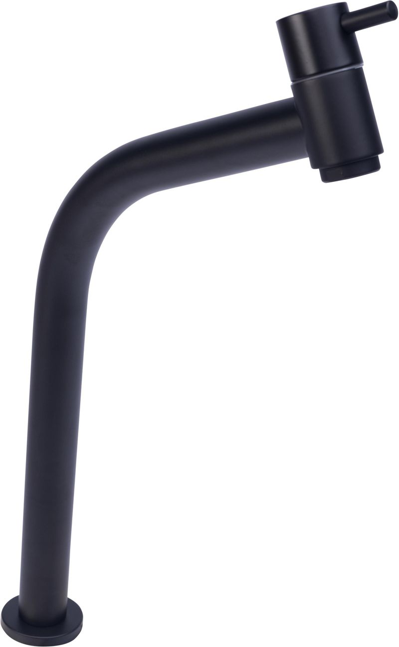 Torneira Way Banheiro Metal Bica Alta Preto Bar-008