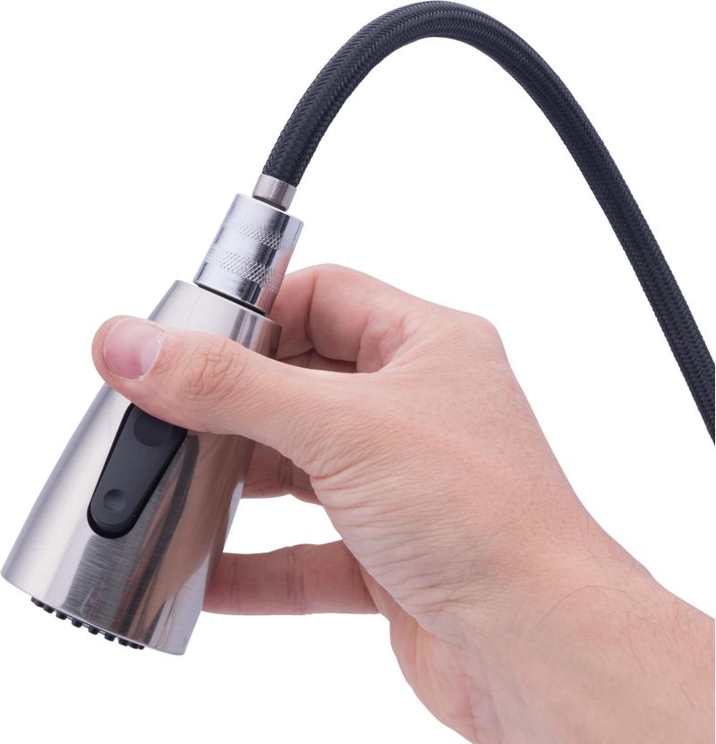 Torneira Way Gourmet Monocomando Premium Com Extensor Escovada Tor-017
