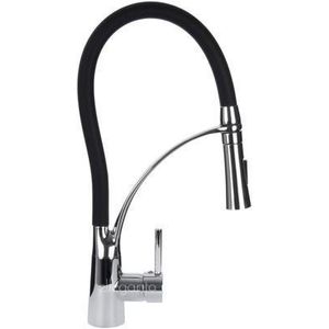 Torneira Way Cozinha Gourmet Monocomando Flexivel Premium Preto Tor-027