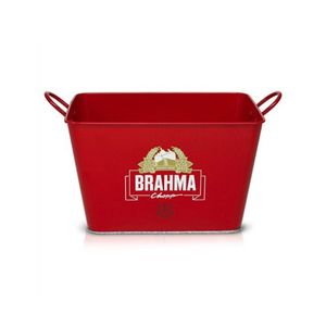 Balde Retangular para Cerveja em Alumínio 5L Brahma Alto Relevo - Alumiart Falcão