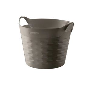 Cesto Organizador Plástico Circular Moolti Grafiite 20L - Sanremo