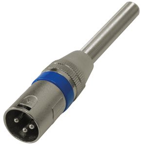 Plug Cannon Macho Azul Corpo Metalico com Mola