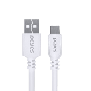 Cabo para Celular Smartphone USB a 2.0 para USB Tipo C 50 CM Branco - PUACB-05
