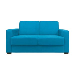 Sofá Namoradeira Pequeno 2 Lugares Imperial Suede Cor:azul Turqueza