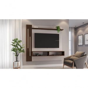 Painel Para Tv Até 65 Polegadas Agrado Candian - Jcm Movelaria Off White-café