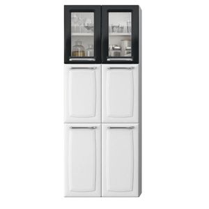 Paneleiro Duplo 6 Portas 70cm Luce - Itatiaia Branco-preto