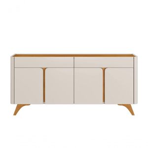 Buffet Aros 4 Portas Pés Madeira Maciça - Mavaular