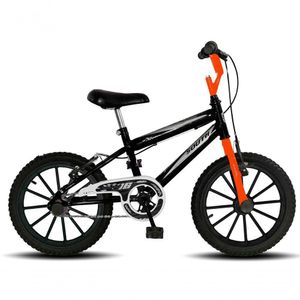 Bicicleta Aro 16 Infantil South Ferinha Para Meninos - Preto E Laranja Preto+laranja