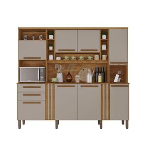 Armário De Cozinha Completo Acácia Salleto Cinamomo - Off White