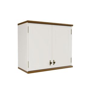 Aéreo Retrô 2p Off White-nogueira Armário De Cozinha