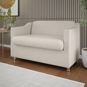 Namoradeira 2 Lugares Sala De Estar Quarto Balaqui Decor bege