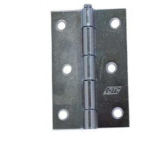 Dobradiça Para Porta Loth Zincada 2,5mm Kit com 3 Unidades