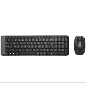 Combo Teclado e Mouse Logitech sem Fio MK220 - 920-004431  Preto