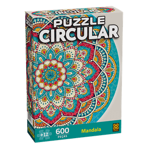 Quebra Cabeça Circular Mandala 600 Peças Grow 04163