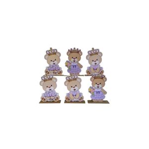 Display De Mesa Para Festa Princesa Urso Lilás Mdf Und Estilo:1