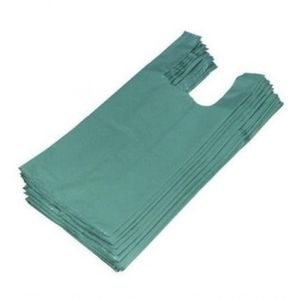 Sacola Plástica Reciclada Reforçada 40x50 Verde - 1 Kg