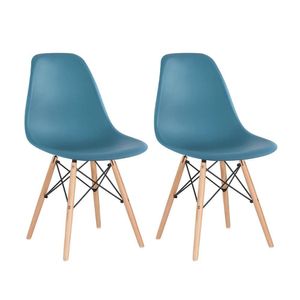2 Cadeiras Charles Eames Eiffel Dsw Clara Turquesa