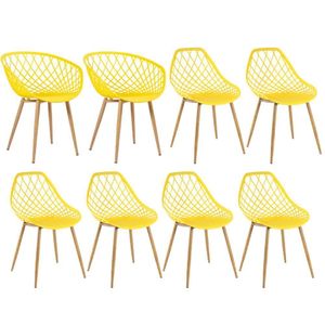 2 Cadeiras Clarice Nest Sidera + 6 Cadeiras Amarelo