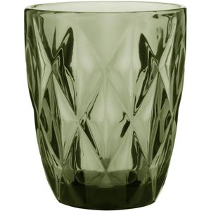 Copo Água 10X8X8Cm 270Ml Vidro Verde 6Pç
