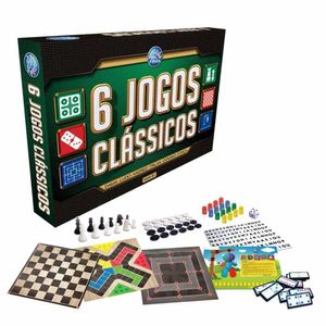 Kit Jogos De Tabuleiro - 6 Jogos Clássicos - Pais E Filhos