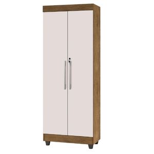Armário Multiuso Lavanderia Com Chave 2 Portas 1,80m Texas Jequitibá / Off White J&a Jequajequitibá/