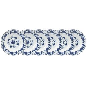 Conjunto De Pratos Fundos 06 Peças Folhagem Schmidt