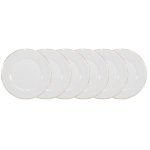 Conjunto De Pratos Rasos 06 Peças Pomerode Ouro Schmidt