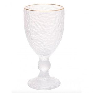 Taça De água Cristal Com Fio De Ouro 320 Ml - Lyor