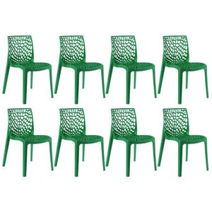 Kit 8 Cadeiras Gruvyer Verde