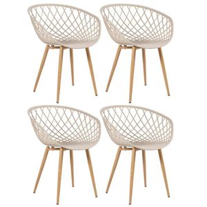 Kit - 4 X Cadeiras Clarice Nest  - Sidera - Nude