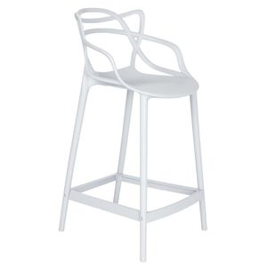 Banqueta Média Masters Allegra 66 Cm Branco Branco