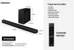 Soundbar Samsung HW-Q800D Bivolt com 11 Speakers Wireless Dolby AtmosSincronia Sonora e Alexa Preto