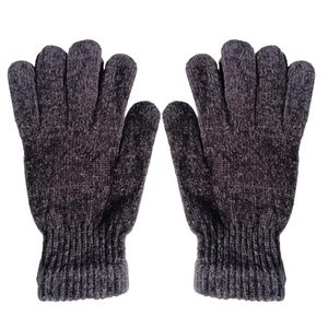 Luva De Lã Tricotada Quente P- Inverno Premium Adulto Cores Grafite