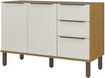 Balcão De Pia 120Cm 3 Portas 2 Gavetas Verace Mx Móveis BVE04Marrocos/Off White