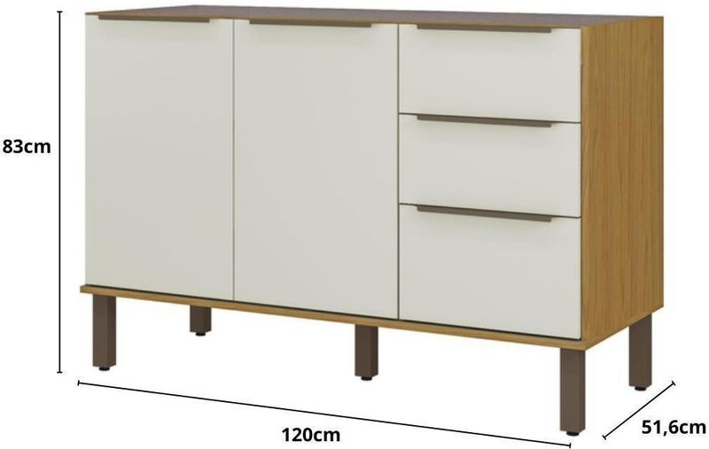 Balcao-De-Pia-120Cm-3-Portas-2-Gavetas-Verace-Mx-Moveis-BVE04Marrocos-Off-White