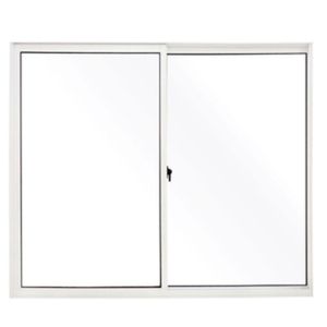 Janela de alumínio 02 folhas fit branca - 100x100