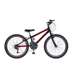 Bicicleta Sport Gold Aro 24 Freio V-brake Mtb 21 Marchas Kls Preto Com Vermelho