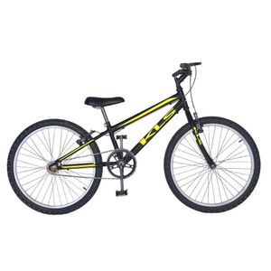 Bicicleta Free Aro 24 Freio V-brake Mtb Kls Preto Com Amarelo