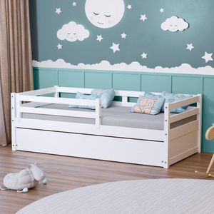 Bicama Solteiro Slim RB Grade Proteção Madeira Branco