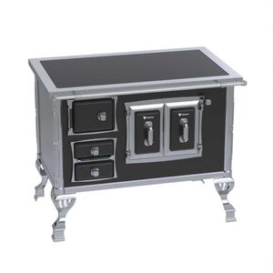 Fogão A Lenha N° 02 Século Xviii Premium Preto Chapa Vitrocerâmica Sem Tampa - Venax
