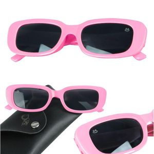 Oculos Sol Proteção Uv Retro Infantil Rosa + Case Menina Presente Qualidade Premium