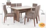 Conjunto-Mesa-de-Jantar-Siena-Tornocel-com-Tampo-em-Vidro-136cm-Nogal-eNude-com-6-Cadeiras-Valente