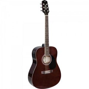 Violao Eletroacustico Dreadnought FOLK ACO GD-1 Translucent DARK Wine Giannini
