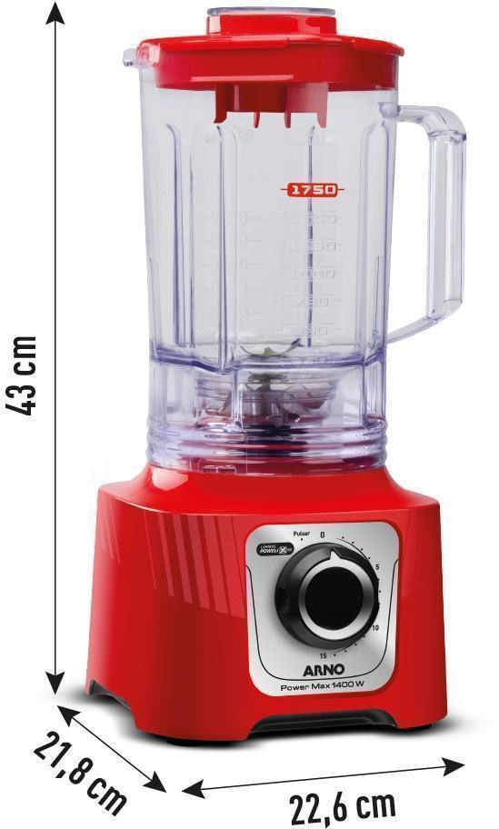 Liquidificador-Arno-LN63-Power-Max-Vermelho-1400W-220V