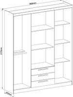 Guarda-Roupa / Roupeiro 4 Portas 3 Gavetas Bravo New Castro Angelim e Branco