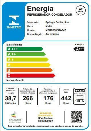 Geladeira---Refrigerador-Midea-MDRS598-Side-By-Side-Frost-Free-442-Litros-Inverter-Inox-220V