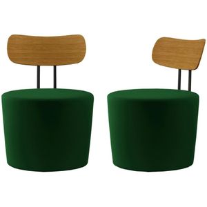 Kit 2 Poltronas Decorativas Lua Veludo Sl 947 Moll Sl 947