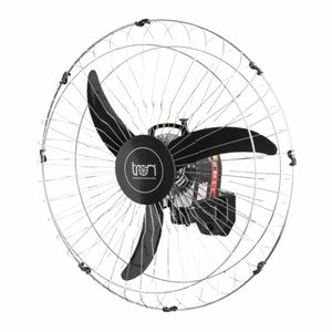 Ventilador Oscilante De Parede Preto Bivolt Em Aço Preto