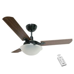 Ventilador Strill Preto 110V 3 Pás Verniz E Controle Remoto