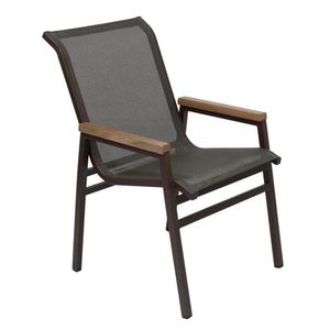 Cadeira De Aluminio Para Cozinha Sala Jardim E Varanda Marrom